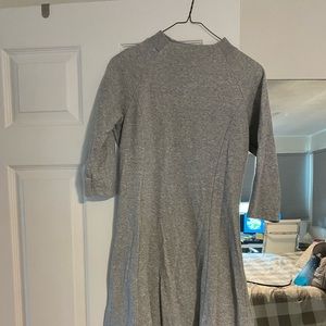 Grey fit and flare dress